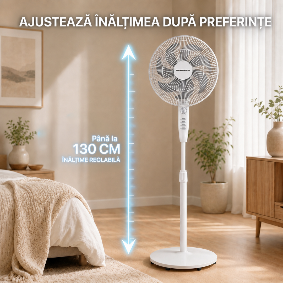Ventilator cu Picior Heinner HSF-M750MWH