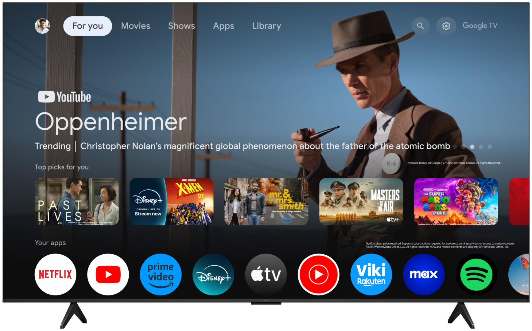 QLED TV 4K 85''(215 cm) TCL 85T69C