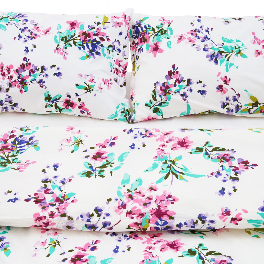 Set de pat king size bumbac,144TC,Sakura