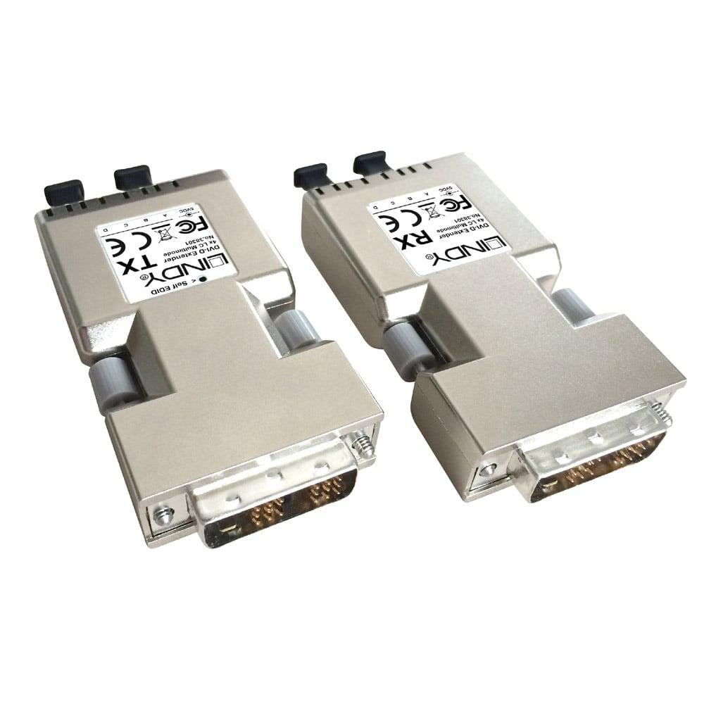 Lindy 500m Fibre Optic DVI-D Extender (Lindy 500m Fibre Optic DVI-D Single Link Extender  Description  Extends DVI-D...)