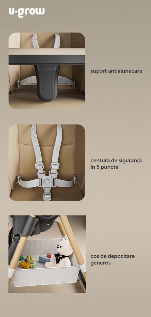 Scaun de masa ajust,pliabil,brown,U-Grow