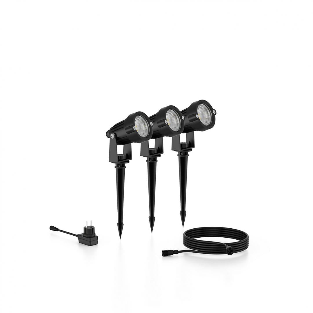 Caper Gardenlink Sp Kit Bl 24V 06 (Kit 3 Spoturi LED pentru exterior cu spike Philips Caper Garden Link)