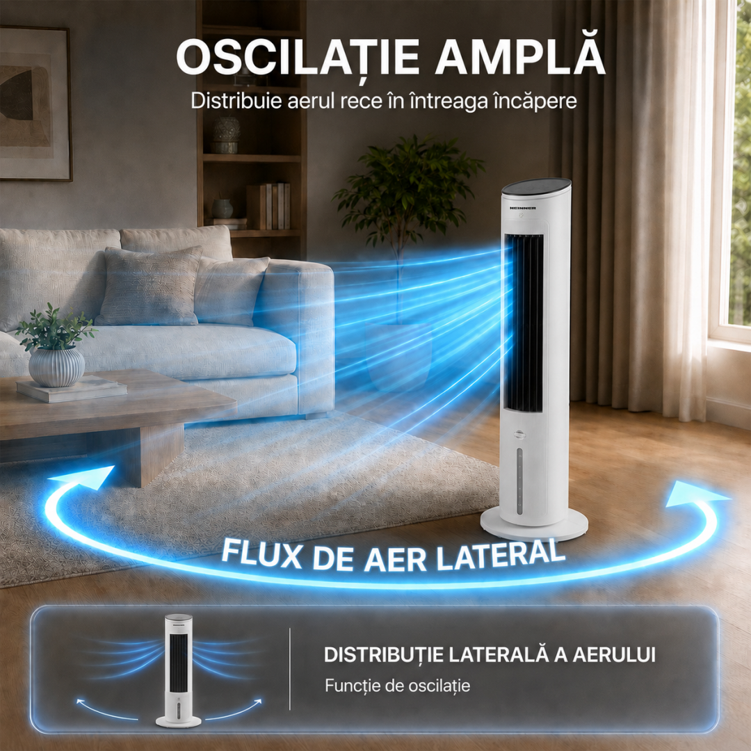 Ventilator Racire Heinner HACLP-MD43WH (ventilator cu Efect de Racire Prin Evaporare Heinner HACLP-MD43WH)