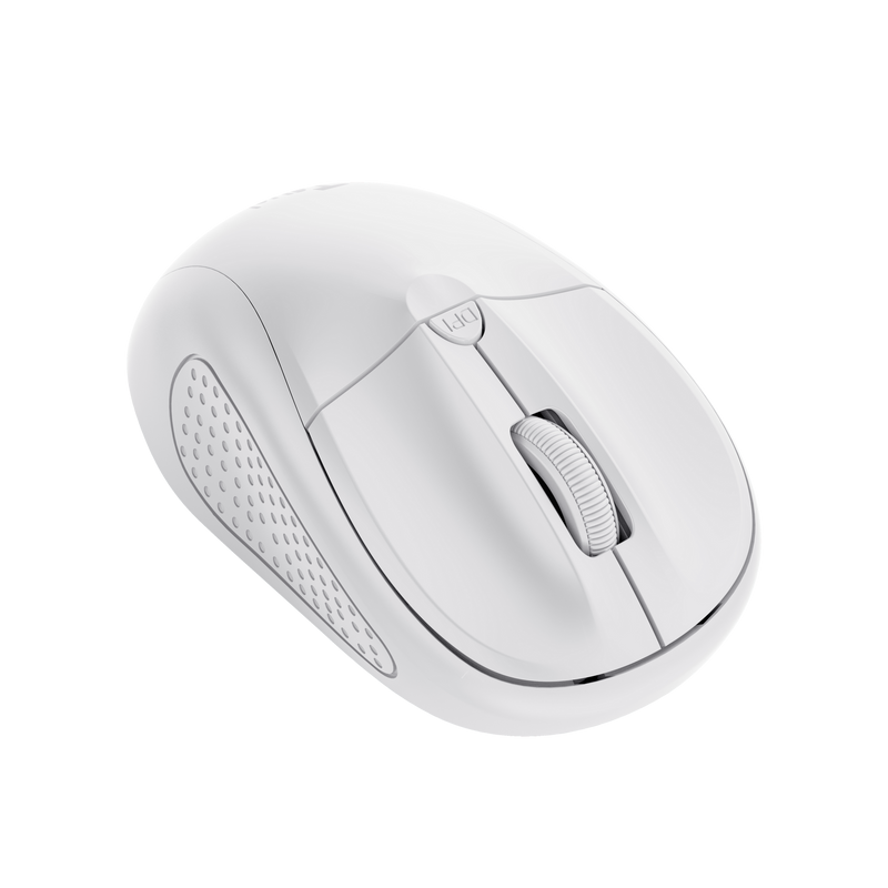 Mouse Trust Wireless Optical rezolutie maxima 1600 DPI, 4 butoane, 2 baterii tip AAA, alb