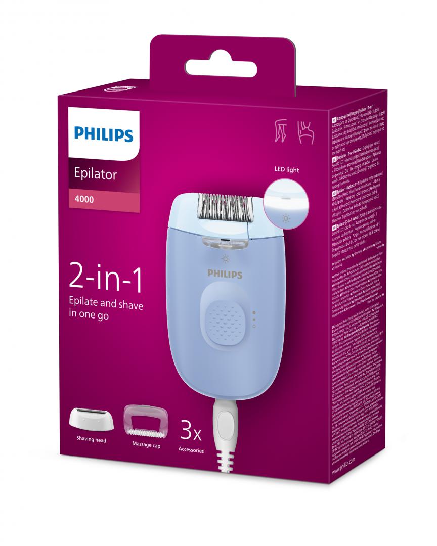 Epilator cu fir Philips BRE247/00 (Epilator cu fir Philips Seria 4000 BRE247/00)