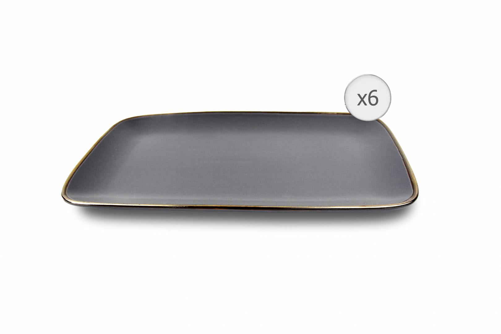 Set 6 Platouri Ceramica 32x20 Cm,calypso (set 6 Platouri Ceramica 32x20 CM)