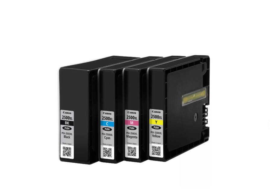 CANON Pachet cartuse cerneala PGI-2500XL BK/C/M/Y MULTIPACK, Capacitate: black (2500 pages, 70.9ml), cyan (1520 pages, 19.3ml), magenta (1520 pages, 19.3ml), yellow (1520 pages, 19.3ml), Compatibilitate: MAXIFY iB4050, MAXIFY iB4150, MAXIFY MB5050, MAXIFY