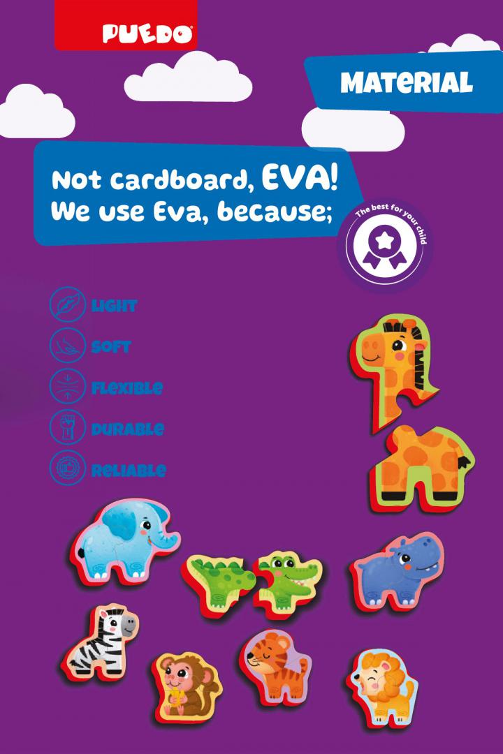 Puzzle Animalele din Safari (puzzle din Spuma Eva)