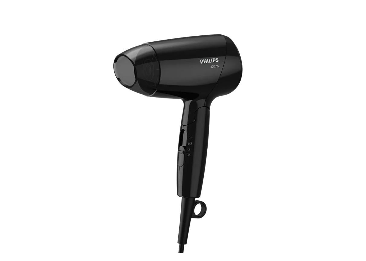 Resigilat - Uscator de par PHILIPS EssentialCare BHC010/10, 1200W, 3 viteze, 3 trepte, Temperatura, ThermoProtect, Negru, L x A x I (mm) 77x114x220