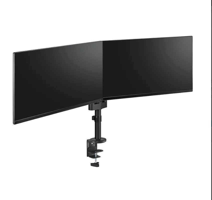 Brat dublu monitor Neomounts DS60-425BL2; pentru display-uri cu diagonale 17"-27", sistem de prindere VESA 75x75~100x100, greutate maxima suportata 8 - per ecrankg, tilt +90°, -30°, swivel +90°, -90°, rotate +360°, distanta fata de perete 128-460mm; inalt