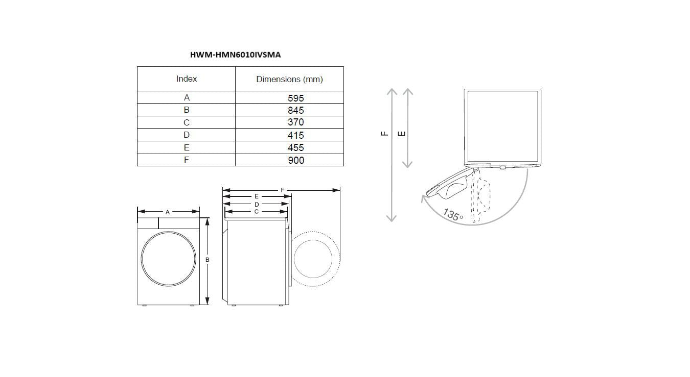 MASINA DE SP. HEINNER HWM-HMN6010IVSMA