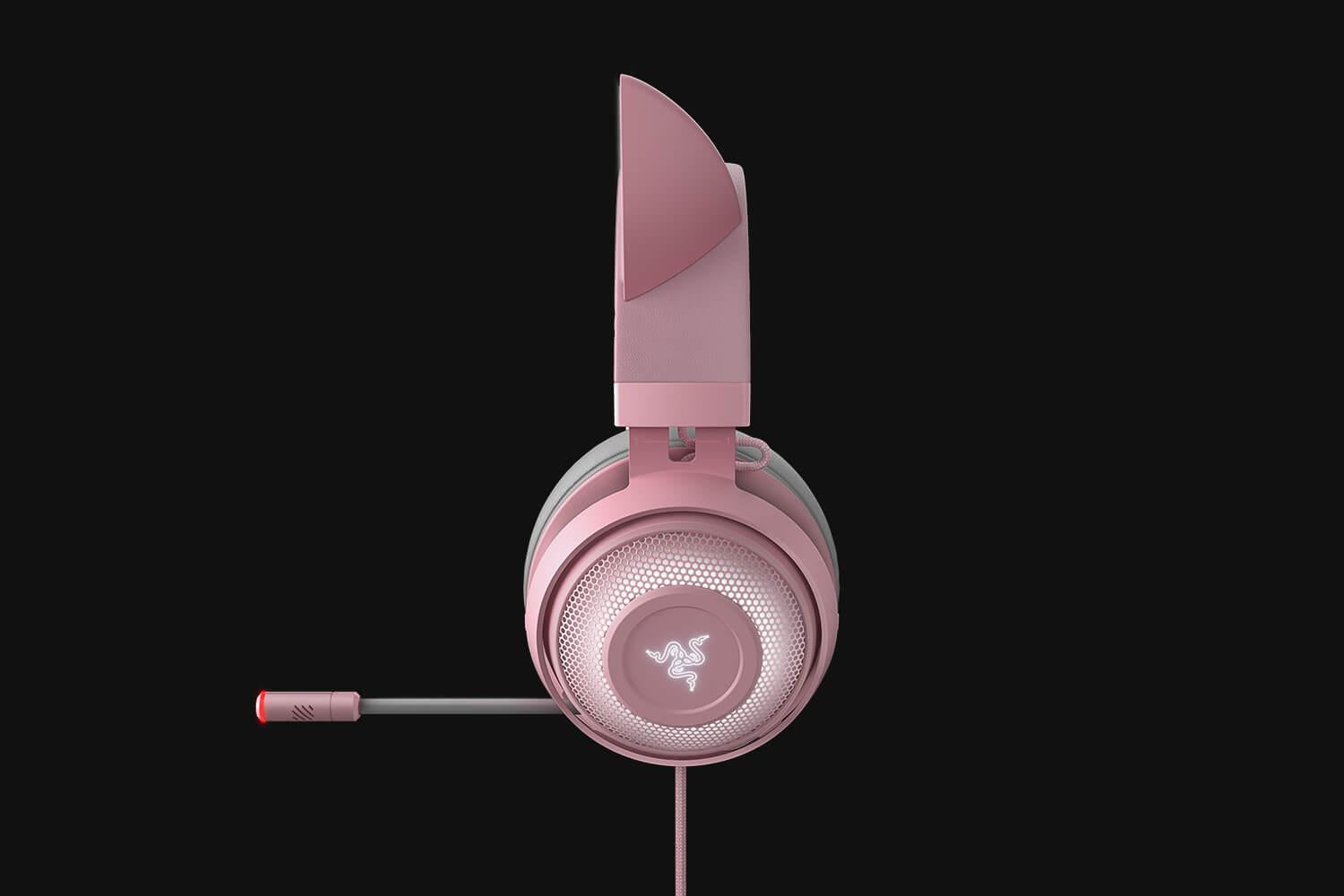 Casti cu microfon Razer Kraken Kitty Ed. Quartz USB 7.1 Surround Sound, negru