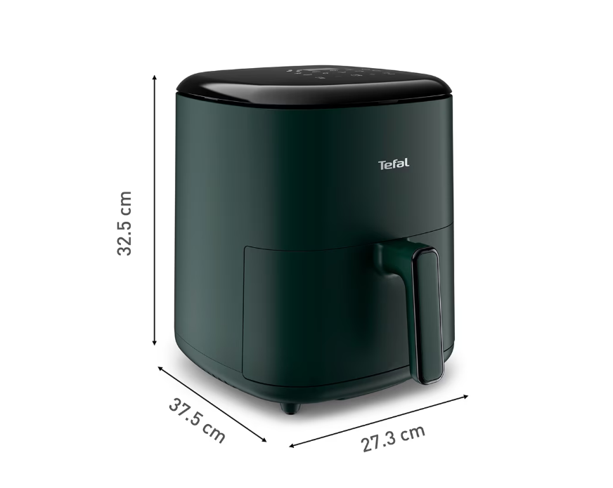 Friteuza cu aer cald Tefal Easy Fry Max EY245310, capacitate 5L, 1500 W, 10 programe automate, ecran tactil, vas detasabil antiaderent, oprire automata, carte de retete inclusa, verde