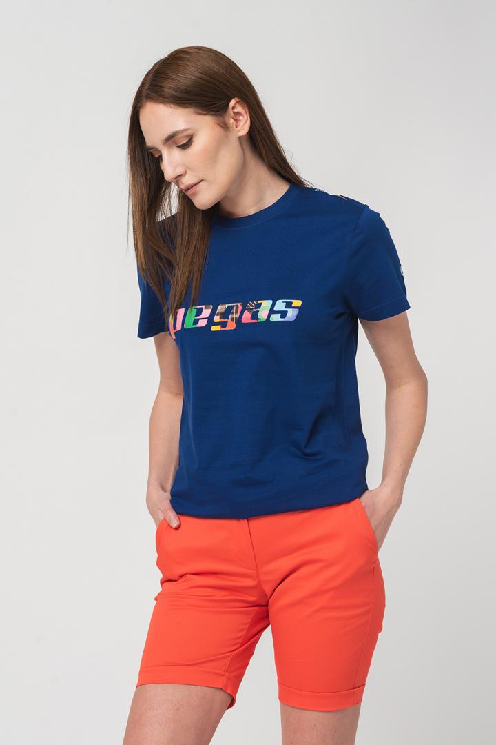 Pegas TRICOU  LOGO MULTICOLOR FEMEI  ROYAL BLU