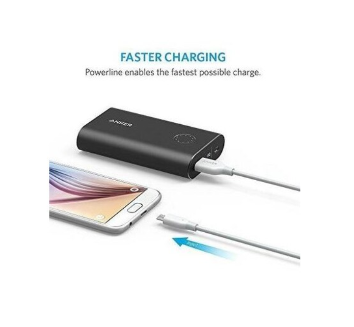 Cablu Anker PowerLine microUSB 1 metru alb