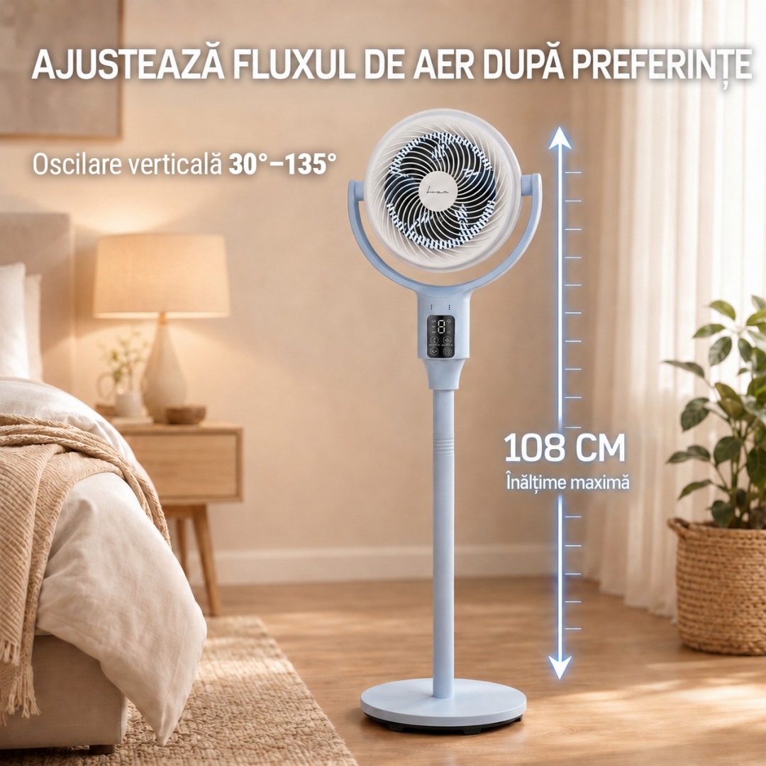 Ventilator cu Picior Fram FSF-MAT24DC-BL