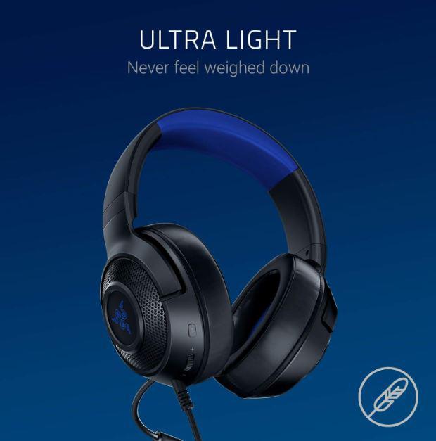 Casti cu microfon Razer gaming, Kraken X for Console, blue