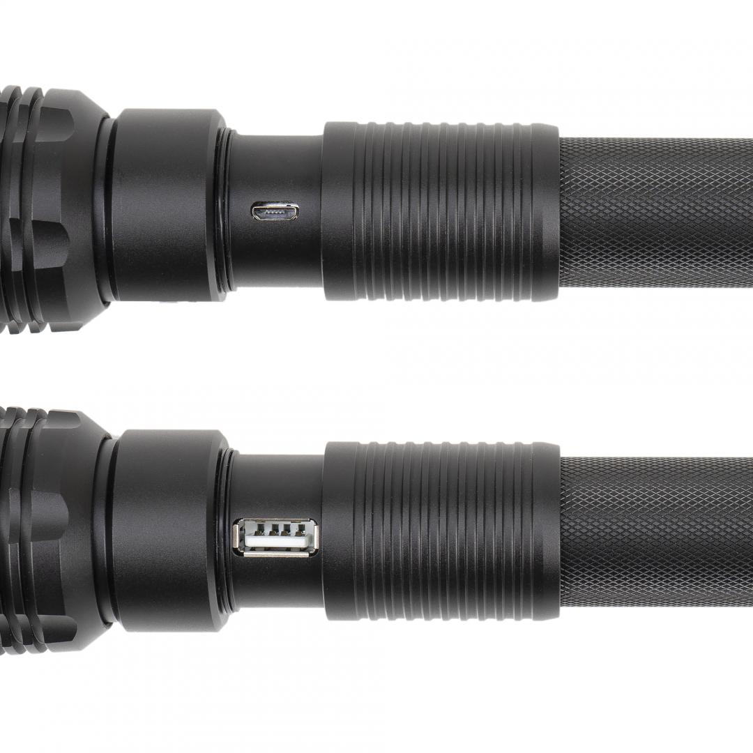 Pni Lanterna LED Aluminiu 1500LM 4400MAH (Lanterna Pni Adventure F450 din aluminiu cu focus si functie Boost)