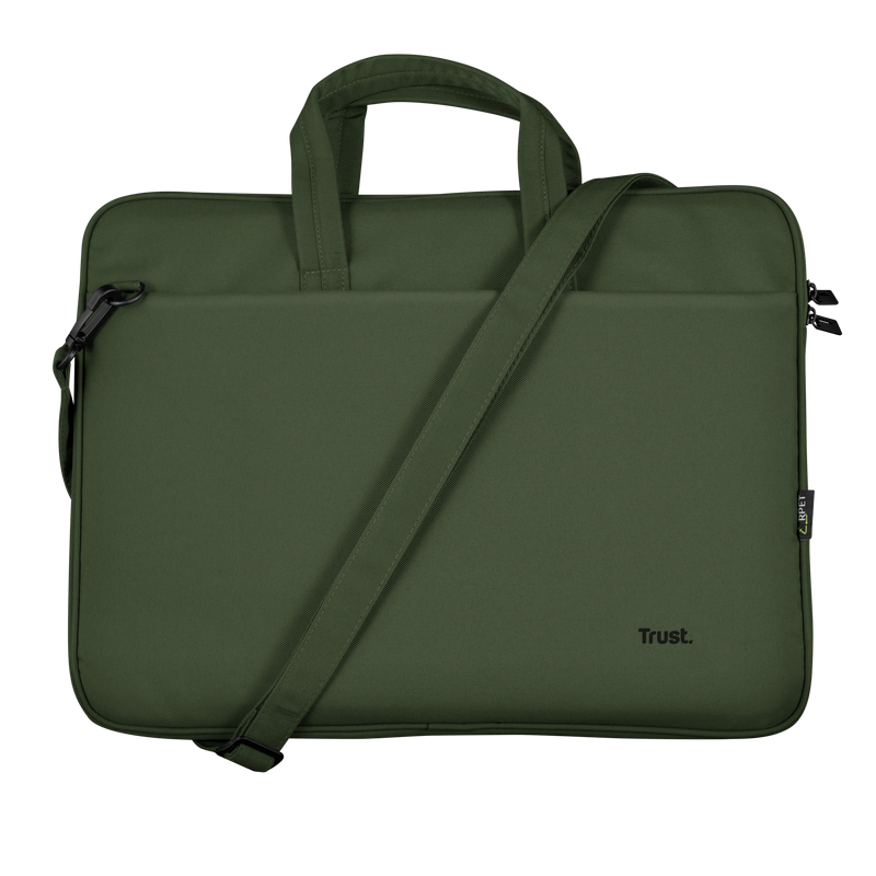 Kit Geanta de laptop Trust Bologna pentru laptop-uri cu diagonala de pana la 16", mouse Trust wireless, verde