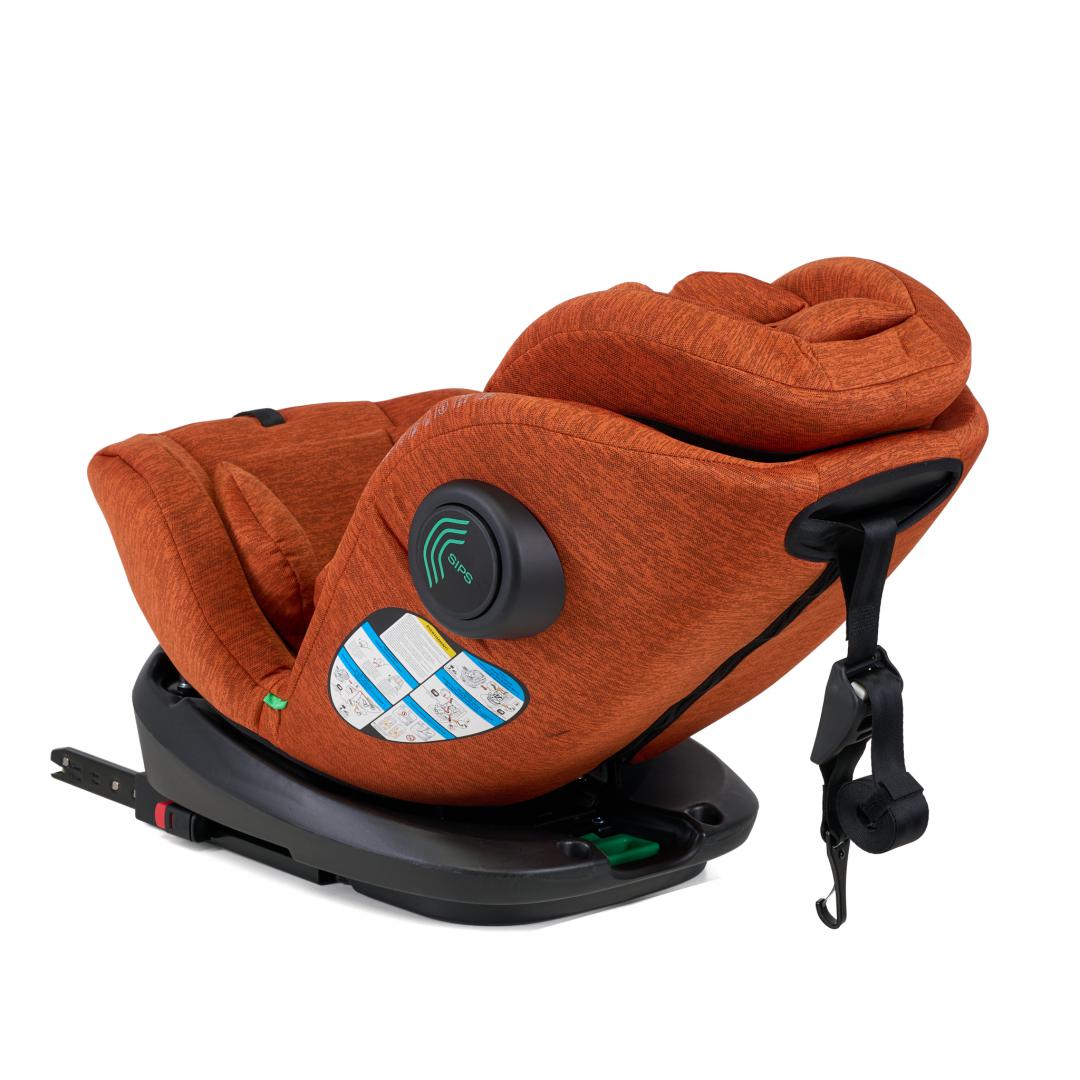 RESIGILAT | Scaun auto 40-150 cm , rear facing / forward facing , rotativ 360 grade , 5 pozitii de ajustare pe spate , 10 pozitii de ajustare a tetierei pe inaltime, Caramiziu, U-Grow - imagine 2 - RESIGILAT