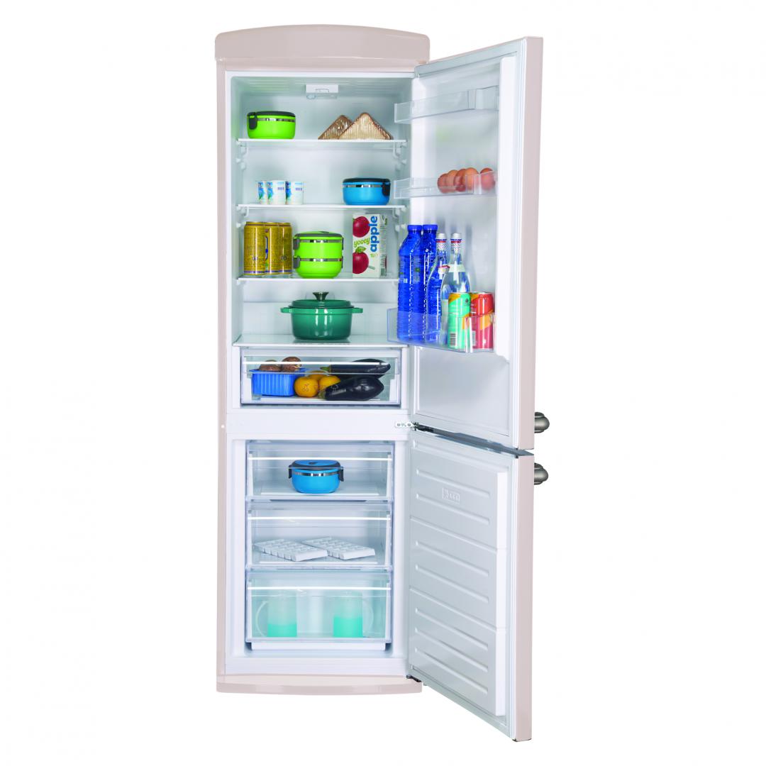 Combina frigorifica FRAM FC-VRR340BGF+, 340 l, Clasa: F, Crem