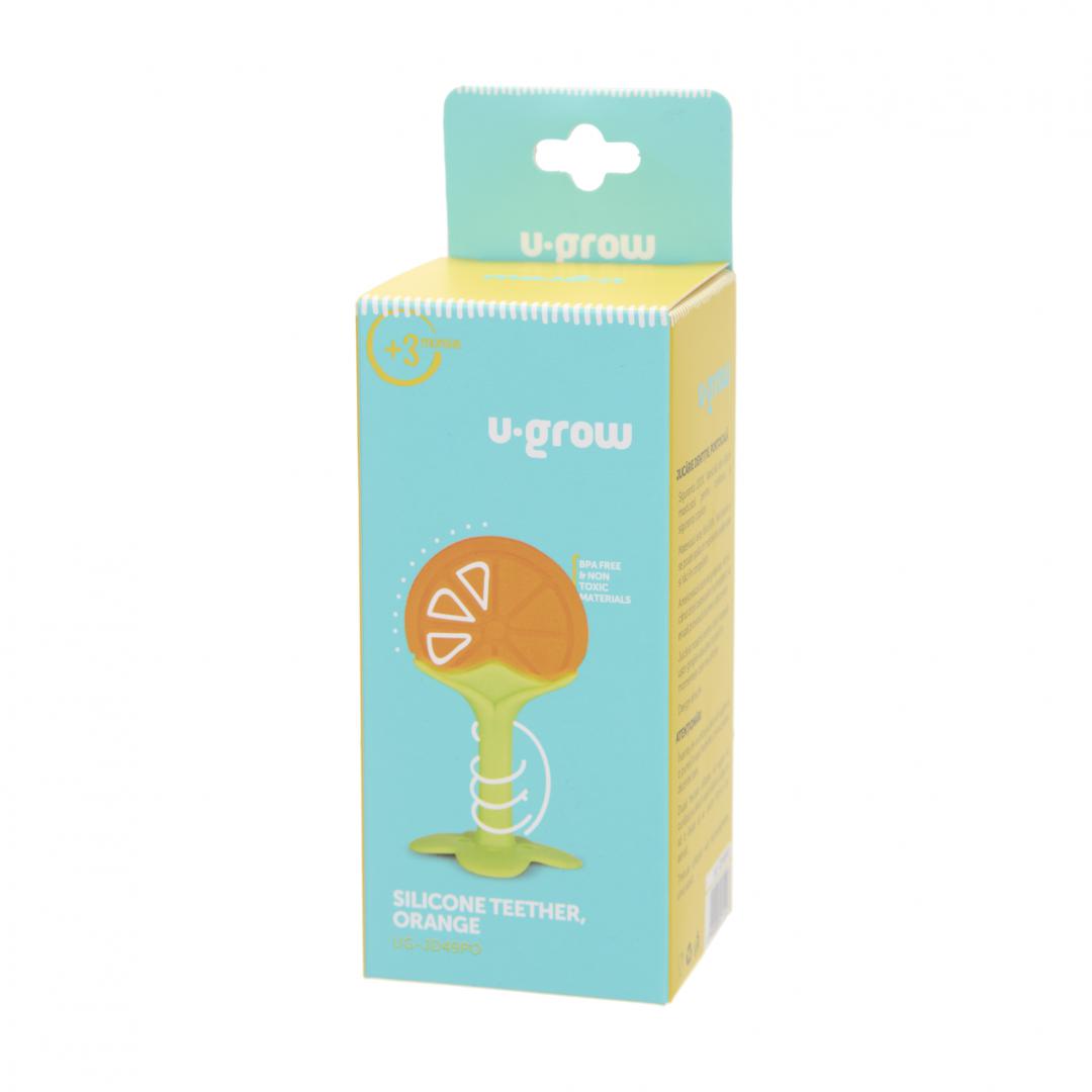 Jucarie dentitie, portocala, U-Grow (Jucarie dentitie)