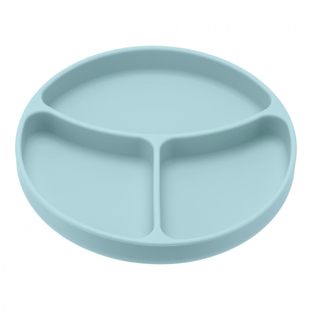 Farfurie silicon cu ventuza,blue,U-Grow (Farfurie compartimentata din silicon cu ventuza)