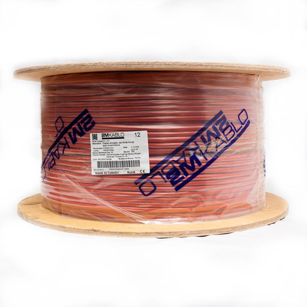 Cablu incendiu JEH(St)H 2x2x1.5mm Orange ("Cablu incendiu JEH(St)H...Bd FE180 PH120 2x2x1.5 MM²+0.8)