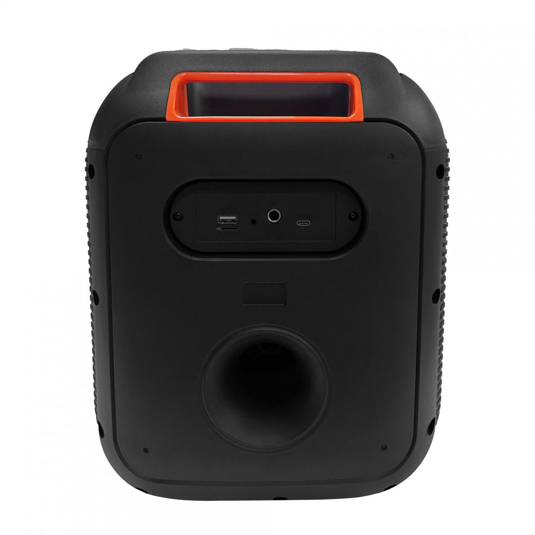 RESIGILAT | Boxa portabila Akai Bluetooth 5.0, putere RMS 40W, intrare AUX de 3,5 mm, timp de încărcare - aprox. 6 ore, baterie 7.4V, 3600mAh consum de energie 15W, impedanță 2 ohmi (difuzor), raport S/N 60dB, distorsiune 10%, negru - imagine 4 - RESIGILAT