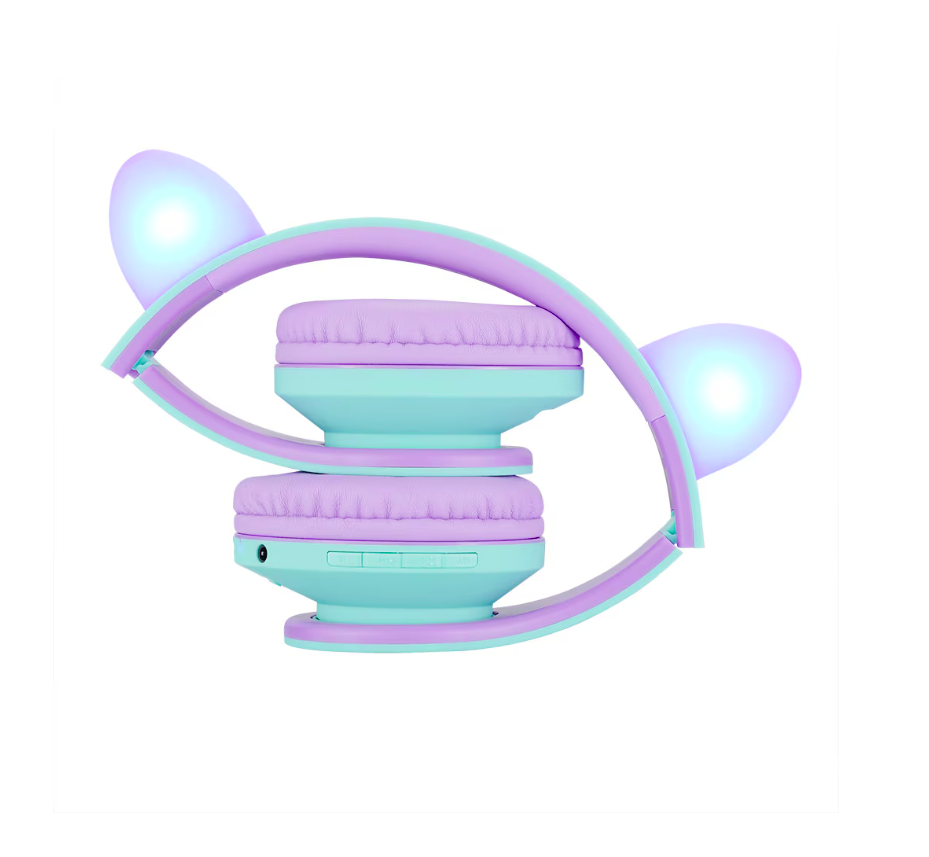 PowerLocus Casti copii Cat Purple/Teal (Casti Over-ear PowerLocus KidsCat)