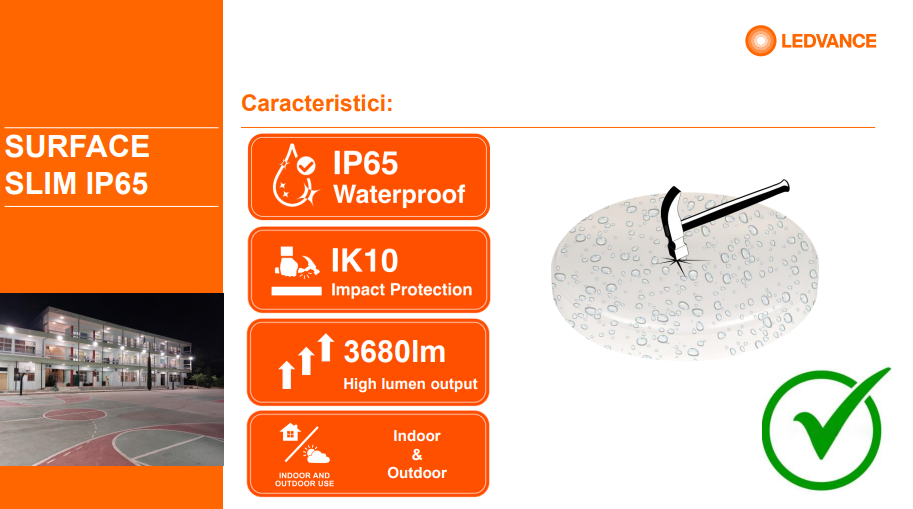 Ledvance SF SLIM RD S 200 P 19W 840 IP65 EUELEDV