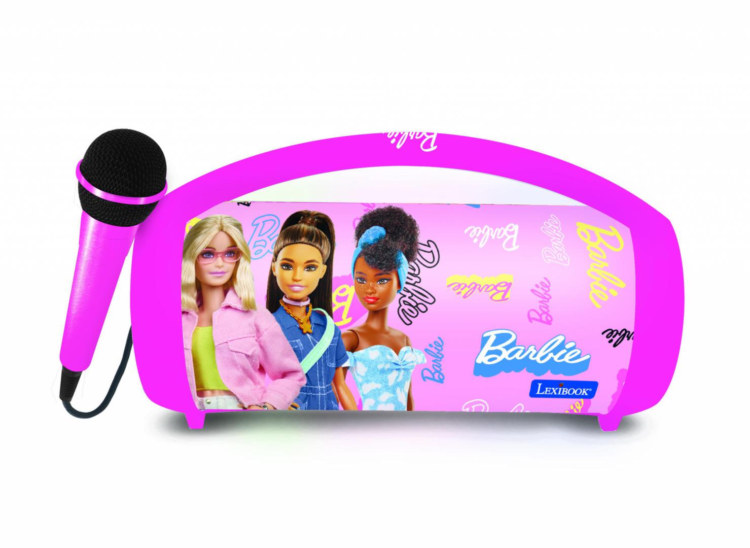 Boxa cu Microfon si Lumini, Barbie