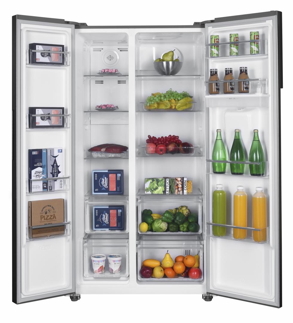 Side by Side HEINNER HSBS-H529NFXWDF+, No Frost, 529 L, Clasa F, Dozator apa, Aspect inox