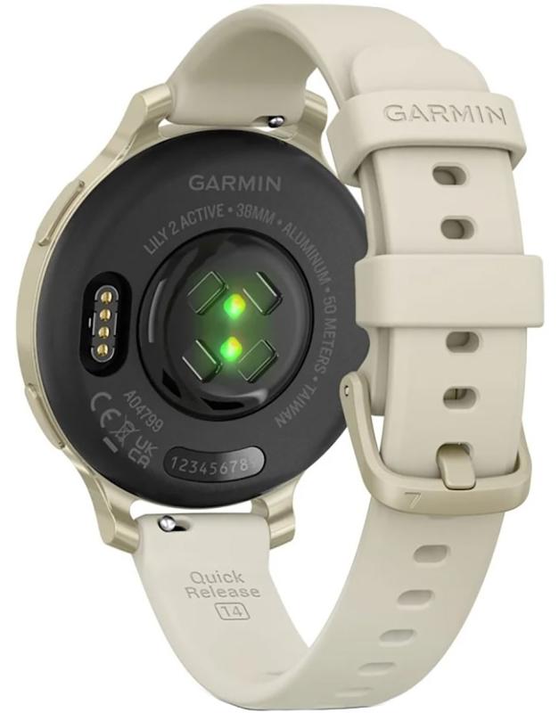 Garmin Lily 2 Active Lunar Gold/Bone Silicone