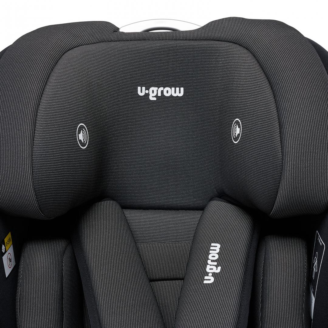 Scaun auto U-Grow,isofix,76-150 cm,negru