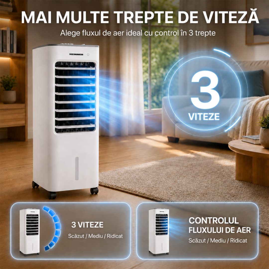 Ventilator Racire Heinner HACLP-M53WH (ventilator cu Efect de Racire Prin Evaporare Heinner HACLP-M53WH)