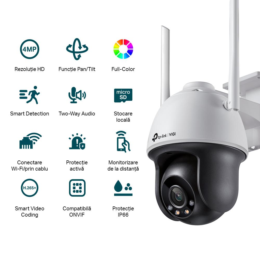 TP-Link TPL VIGI 4MP PAN/TILT NTW CAM 4MM C540W