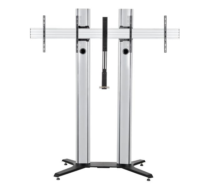 Stand mobil dublu B-Tech 56-65" 2m, ng (Stand mobil dublu B-Tech 56-65" 2m)