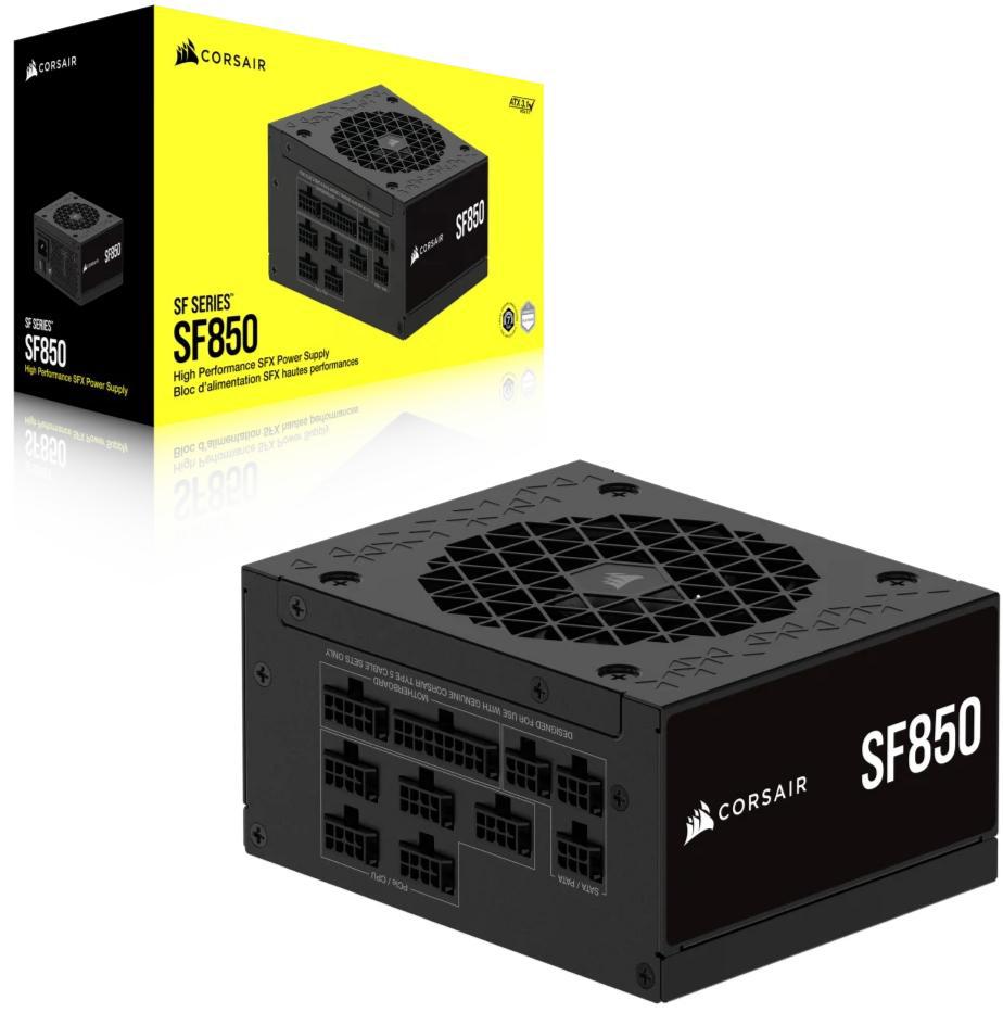 RESIGILAT | Sursa CORSAIR SF850 8500W 80 PLUS Platinum SFX, ATX 3.1, Fully Modular, Active PFC CORSAIR