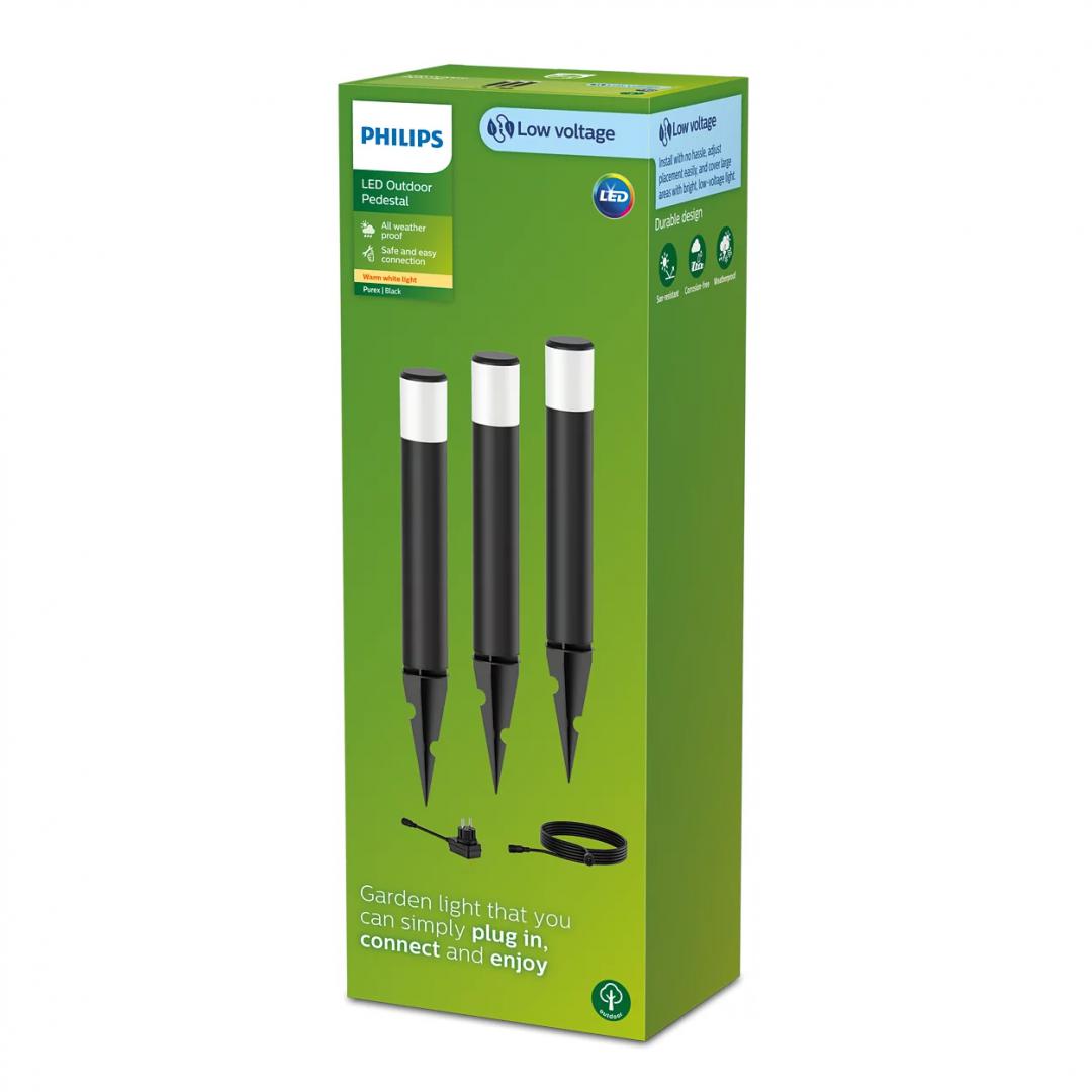 Purex Gardenlink PD Kit Bl 24V 06 (Kit 3 Stalpi LED pentru exterior cu spike Philips Purex Gardenlink)