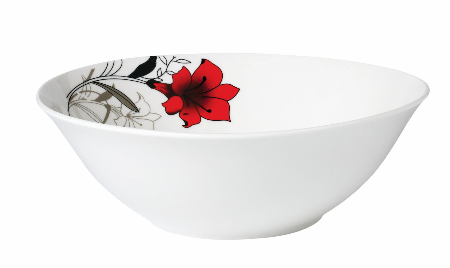 Bol Portelan  20 CM,  Red Flowers (bol Portelan 20 CM)