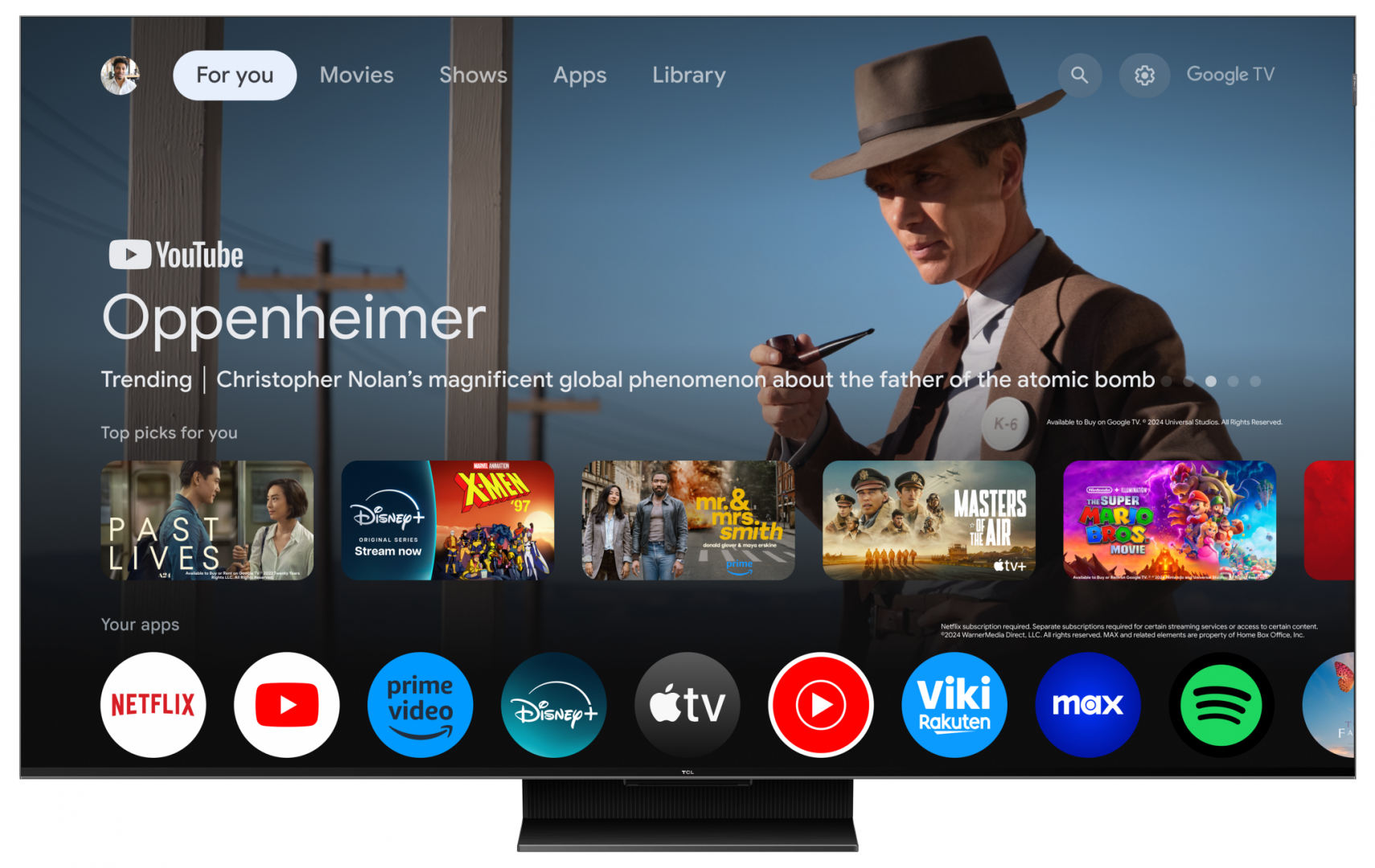 Televizor TCL MiniLed 75C765, 189 cm (75"), Smart TV, 4K, 100Hz, Negru