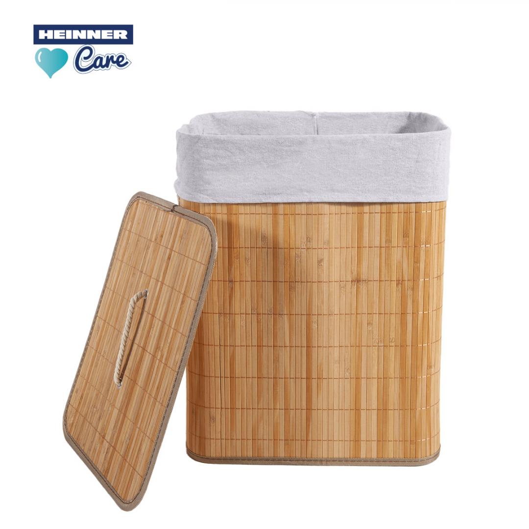Cos Rufe Bambus Drept 40x30x60 CM, 70 L (cos de Rufe Dreptunghiular din Bambus)