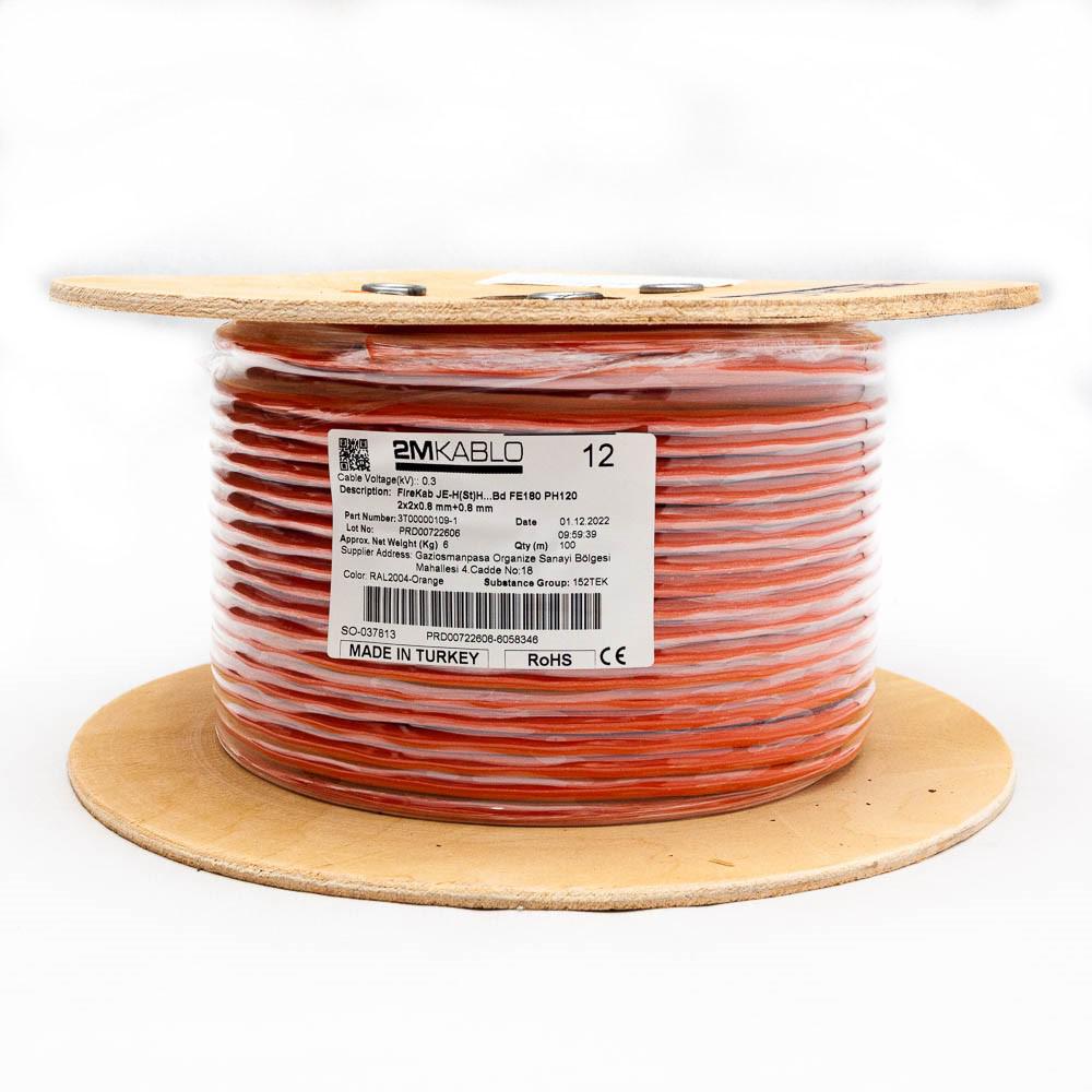 Cablu incendiu JEH(St)H 2x2x0.8mm Orange ("Cablu incendiu JEH(St)H...Bd FE180 PH120 2x2x0.8 MM+0.8)