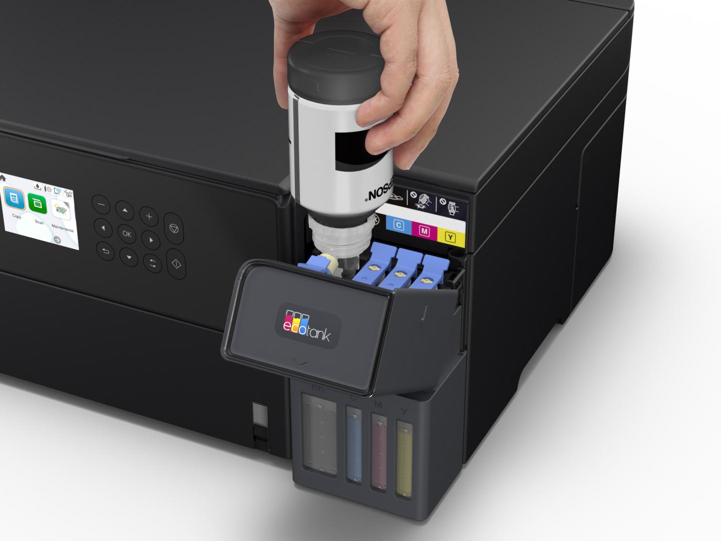Multifunctional inkjet color Epson EcoTank CISS L6360, dimensiune A4 (Printare,Copiere, Scanare), printare borderless, viteza 33ppm alb-negru, 20ppm color, rezolutie 4800x1200 dpi, alimentare hartie 250 coli, duplex automat ,scanner CIS rezolutie 1200x240