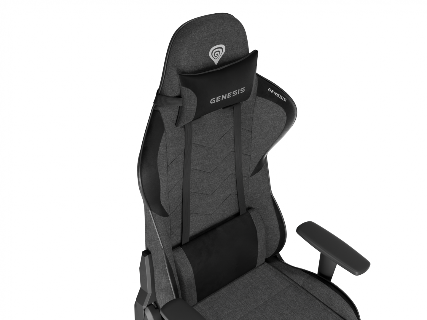 Scaun gaming Genesis Nitro 550 G2, material Synthetic PU + Textil, reglabil pe inaltime, greutate maxima suportata 150 kg, inaltime scaun reglabil 46.5 - 53.5 cm, spatar ajustabil 135°, dimensiuni roti 60mm, gri