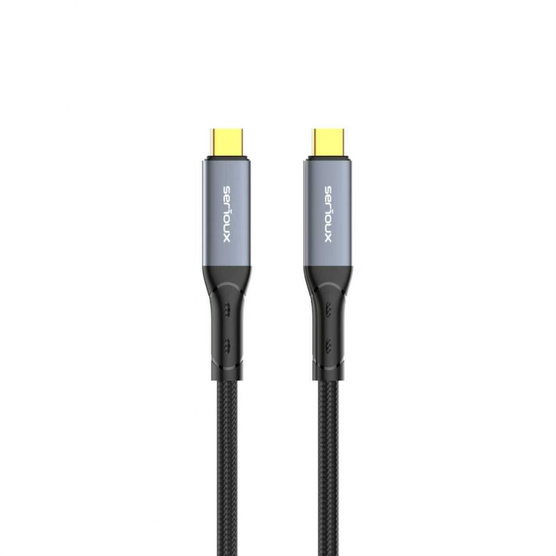 CABLU SERIOUX USB-C TO USB-C  NEGRU