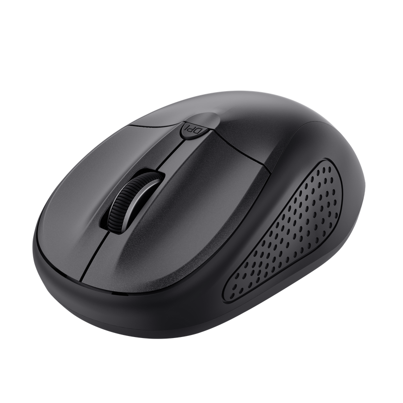 Mouse Trust cu Bluetooth, ambidextru, 3 butoane (neprogramabile), DPI ajustabil (max. 1600), functioneaza cu 2 baterii AAA (incluse in pachet), negru