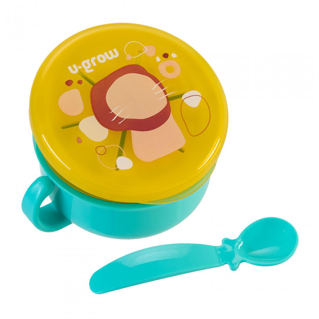 Bol 2 in 1 pentru snackuri, blue, U-Grow