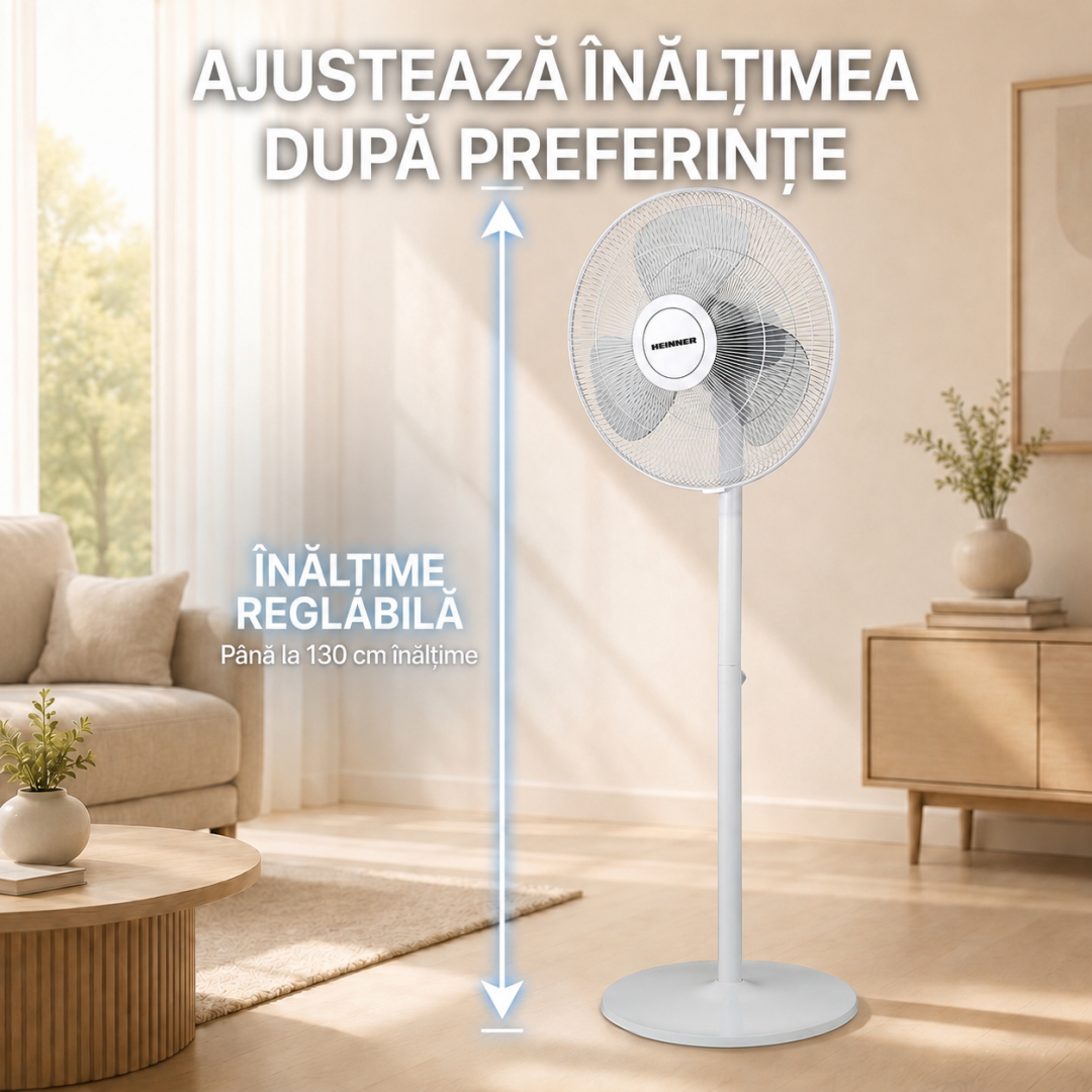 Ventilator cu Picior Heinner HSF-M50WH